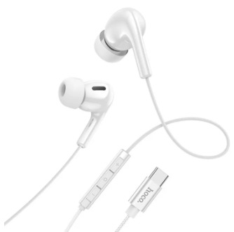 Hoco M91 – Shelly Wired Type-C Earphones With Microphone (Length: 1.2m, Plug: Type-C)