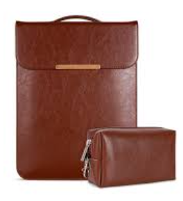 COTECi PU LEATHER NOTEBOOK PORTABLE LINER BAG+POWER PACK 14022