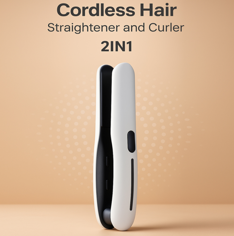 CORDLESS HAIR STRAIGHTNER & CURLER – HLQ-001